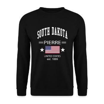 South Dakota - Unisex Sweatshirt - black - Front - Alina (178cm) & Michal (187cm)