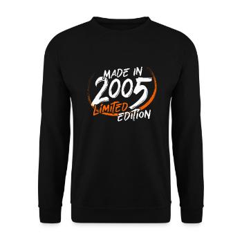 Né en 2005 16 anniversaire 16 ans - Sweat-shirt Unisexe - noir - Devant - Alina (178cm) & Michal (187cm)