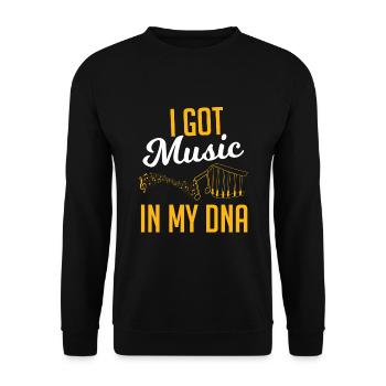 Music in the DNA - Unisex Sweatshirt - black - Front - Alina (178cm) & Michal (187cm)