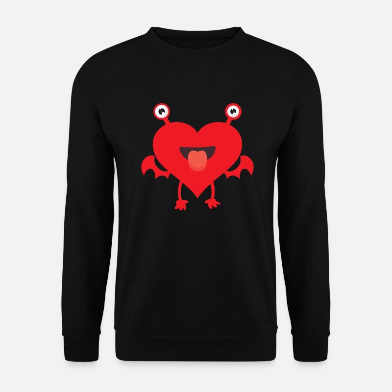 hearth flying monster - Unisex Pullover - Schwarz