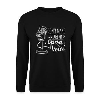 Chanteur d’opéra Chanteuse chanteuse Chanteuse Cadeau - Sweat-shirt Unisexe - noir - Devant - Alina (178cm) & Michal (187cm)