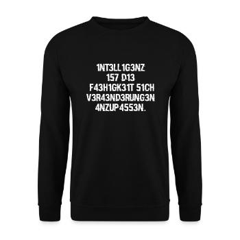 intelligence - Unisex Sweatshirt - black - Front - Alina (178cm) & Michal (187cm)