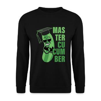 Coole Gurke Master Cucumber - Unisex Pullover - Schwarz - Vorne - Alina (178cm) & Michal (187cm)