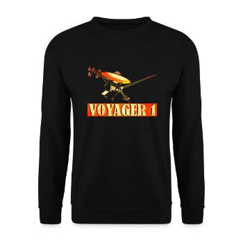 Voyager Interstellar Space Probe - Unisex Sweatshirt - black - Front - Alina (178cm) & Michal (187cm)