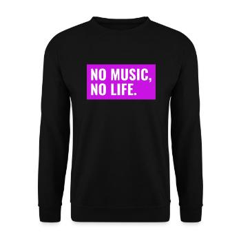NO MUSIC, NO LIFE. Design - Unisex Pullover - Schwarz - Vorne - Alina (178cm) & Michal (187cm)
