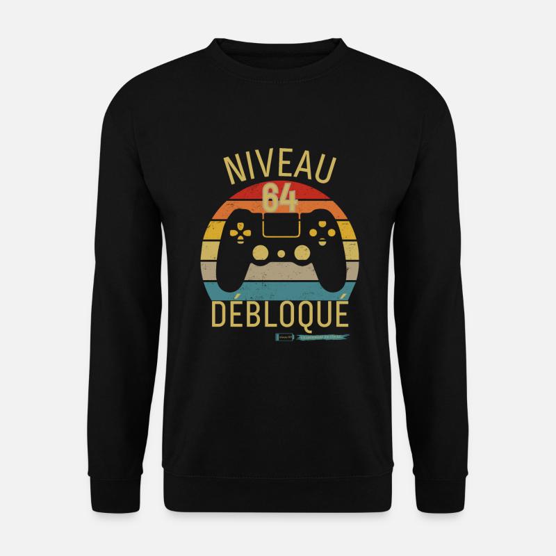 LEVEL 64 UNLOCKS - Unisex Sweatshirt - black