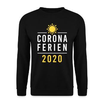 Corona Holidays 2020 school free homeschool virus - Unisex Sweatshirt - black - Front - Alina (178cm) & Michal (187cm)