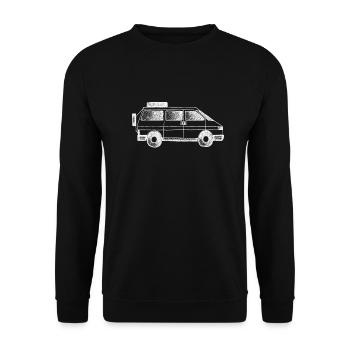 Caravan Motorhome Camper Vacation Van Life - Unisex Sweatshirt - black - Front - Alina (178cm) & Michal (187cm)