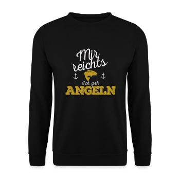 Angel Angeler Lustige Sprüche Geschenke - Unisex Pullover - Schwarz - Vorne - Alina (178cm) & Michal (187cm)