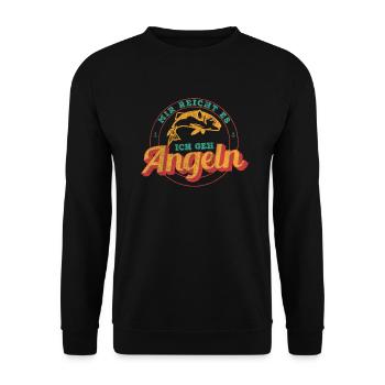 Angel Angeler Lustige Sprüche Geschenke - Unisex Pullover - Schwarz - Vorne - Alina (178cm) & Michal (187cm)