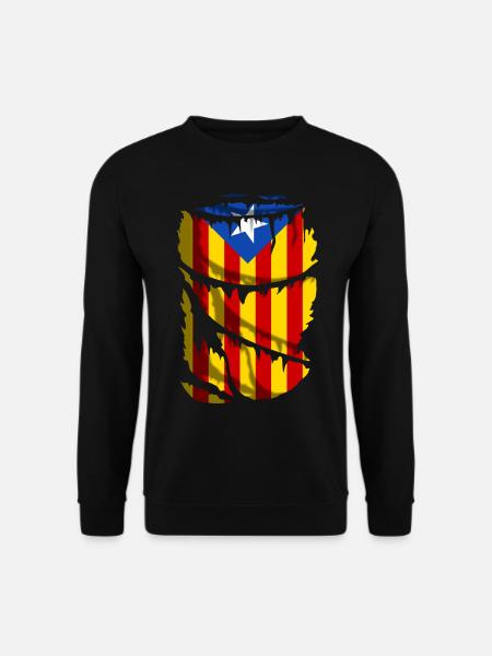 Independence flag of Catalonia. The estelada - Unisex Sweatshirt - black