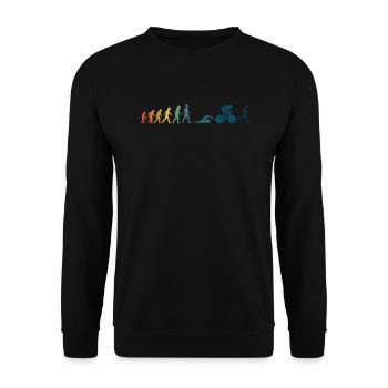Triathlon Running Triathletes Competition Evolution - Unisex Sweatshirt - black - Front - Alina (178cm) & Michal (187cm)