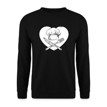 Cuisine Cuisine Cuisinier Retsaurant Cuisine Gastronomie - Sweat-shirt Unisexe - noir - Devant - Alina (178cm) & Michal (187cm)