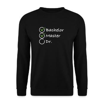 Master's Degree Doctoral Candidate Checklist Doctors - Unisex Sweatshirt - black - Front - Alina (178cm) & Michal (187cm)