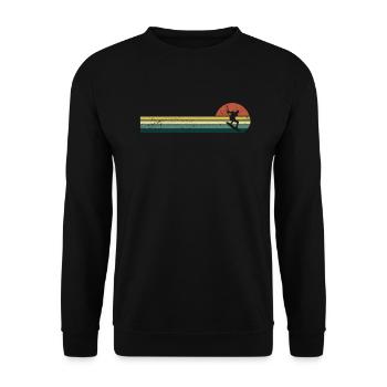 Kitesurf Vintage Kitesurf Kitesurf Kite kiteing - Sweat-shirt Unisexe - noir - Devant - Alina (178cm) & Michal (187cm)