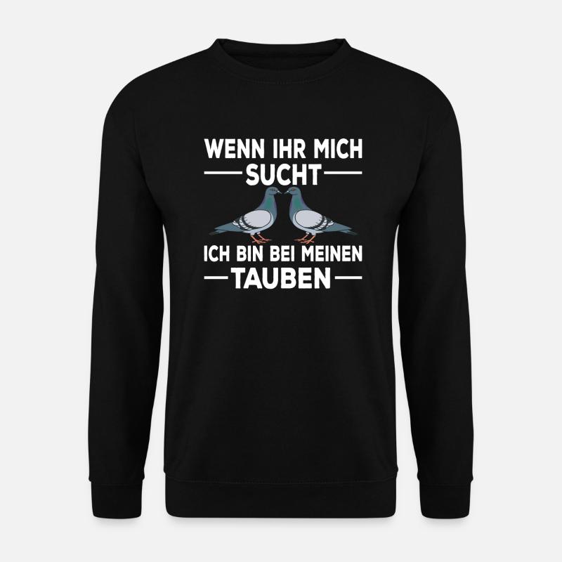 Taube Brieftauben Vögel Taubenzucht - Unisex Pullover - Schwarz