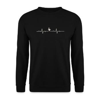 Taube Brieftauben Vögel Taubenzucht - Unisex Pullover - Schwarz - Vorne - Alina (178cm) & Michal (187cm)