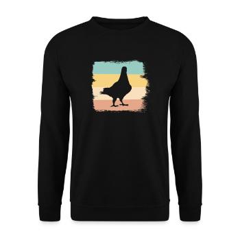Pigeons voyageurs Oiseaux Élevage de pigeons - Sweat-shirt Unisexe - noir - Devant - Alina (178cm) & Michal (187cm)