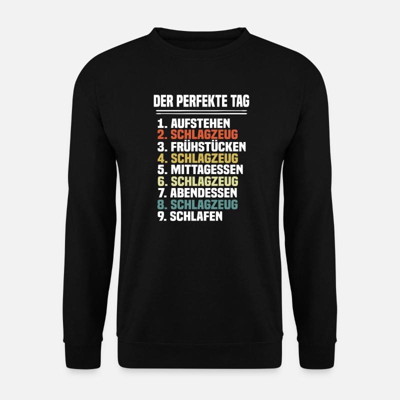 Schlagzeug - Unisex Pullover - Schwarz
