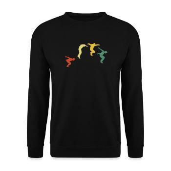 Parkour Freerunning Parcour Freerunner - Sweat-shirt Unisexe - noir - Devant - Alina (178cm) & Michal (187cm)