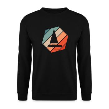 Voilier Sailor Sailing Ship Vintage - Sweat-shirt Unisexe - noir - Devant - Alina (178cm) & Michal (187cm)