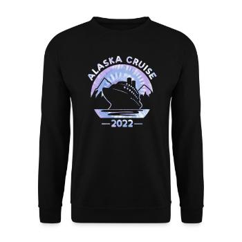 Alaska Cruise 2022 Tie Dye Print For Family Cruise - Unisex Sweatshirt - black - Front - Alina (178cm) & Michal (187cm)