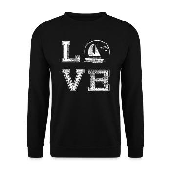 Voilier Sailor Sailing Ship Idée cadeau - Sweat-shirt Unisexe - noir - Devant - Alina (178cm) & Michal (187cm)