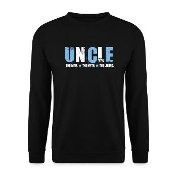 Uncle Nephew Godchild Family Member Gift - Unisex Sweatshirt - black - Front - Alina (178cm) & Michal (187cm)