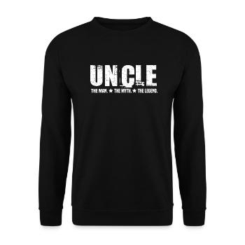 Uncle Nephew Godchild Family Member Gift - Unisex Sweatshirt - black - Front - Alina (178cm) & Michal (187cm)