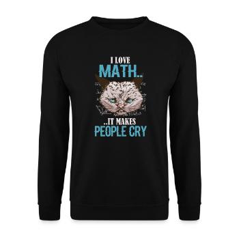J’adore les mathématiques Mathématiciens Formules de calcul - Sweat-shirt Unisexe - noir - Devant - Alina (178cm) & Michal (187cm)