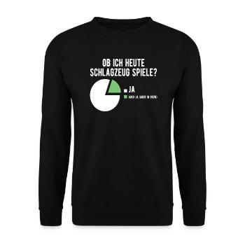 Schlagzeug Drumsticks Schlagzeuger Rock - Unisex Pullover - Schwarz - Vorne - Alina (178cm) & Michal (187cm)