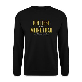 Schlagzeug Drumsticks Schlagzeuger Rock - Unisex Pullover - Schwarz - Vorne - Alina (178cm) & Michal (187cm)
