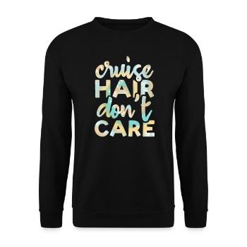 Cruise Hair Don't Care Tie Dye Print For Family - Unisex Sweatshirt - black - Front - Alina (178cm) & Michal (187cm)