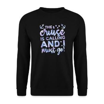 La croisière fait escale et je vais aller Tie Dye Print - Sweat-shirt Unisexe - noir - Devant - Alina (178cm) & Michal (187cm)