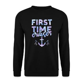 First Time Cruiser Cruise 2022 Tie Dye Print - Sweat-shirt Unisexe - noir - Devant - Alina (178cm) & Michal (187cm)