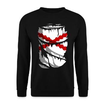 Flagge der spanischen Dritten, Kreuz von Burgund - Unisex Pullover - Schwarz - Vorne - Alina (178cm) & Michal (187cm)