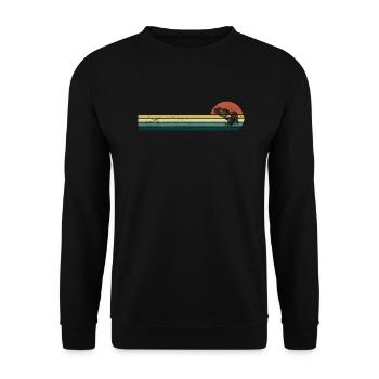 Adler retro - Unisex Pullover - Schwarz - Vorne - Alina (178cm) & Michal (187cm)
