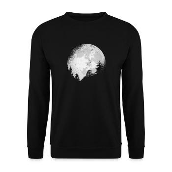 Lion Pleine Lune - Sweat-shirt Unisexe - noir - Devant - Alina (178cm) & Michal (187cm)