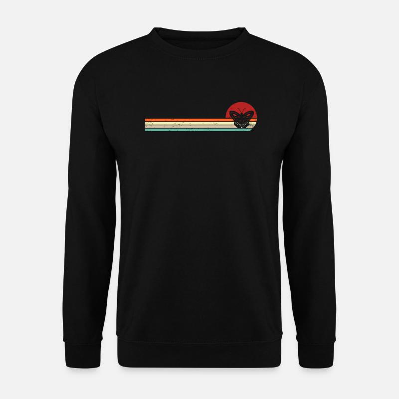 Schmetterling Retro - Unisex Pullover - Schwarz