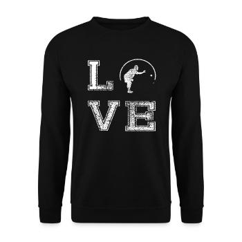 Pétanque de boule Boccia Boule Player Idée cadeau - Sweat-shirt Unisexe - noir - Devant - Alina (178cm) & Michal (187cm)