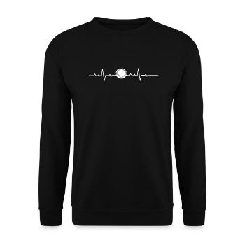 Pétanque de boule Boccia Boule Player Heartbeat - Sweat-shirt Unisexe - noir - Devant - Alina (178cm) & Michal (187cm)