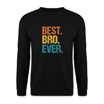 Bruder Geschwister Brüder Spruch Einzelkind - Unisex Pullover - Schwarz - Vorne - Alina (178cm) & Michal (187cm)