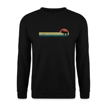Moose Retro Nature Conservation - Sweat-shirt Unisexe - noir - Devant - Alina (178cm) & Michal (187cm)