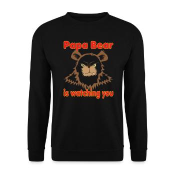 Papa Bear vous regarde - Sweat-shirt Unisexe - noir - Devant - Alina (178cm) & Michal (187cm)