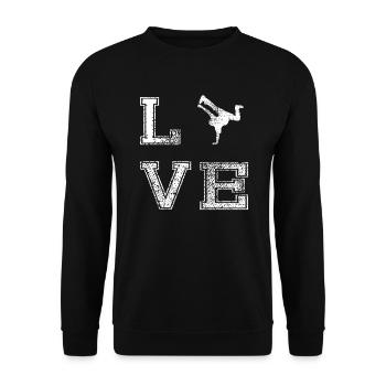 Breakdance Hip Hop Breakdancer Streetdance - Unisex Pullover - Schwarz - Vorne - Alina (178cm) & Michal (187cm)