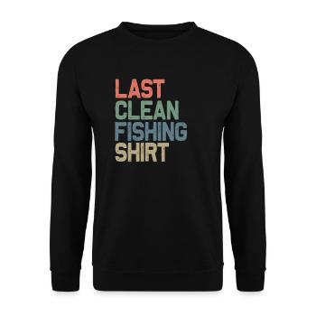 Letztes sauberes Angel Shirt Angeln - Unisex Pullover - Schwarz - Vorne - Alina (178cm) & Michal (187cm)