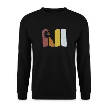Escalade Vintage Alpinisme Bloc Mur d’Escalade - Sweat-shirt Unisexe - noir - Devant - Alina (178cm) & Michal (187cm)