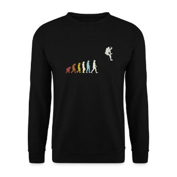 Escalade Evolution Alpinisme Bloc Vintage - Sweat-shirt Unisexe - noir - Devant - Alina (178cm) & Michal (187cm)