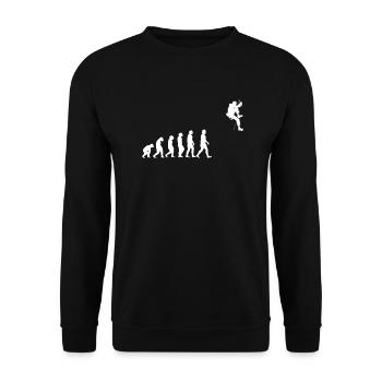 Climbing Evolution Mountaineering Bouldering - Unisex Sweatshirt - black - Front - Alina (178cm) & Michal (187cm)