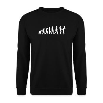 Lgbtq Regenbogenflagge Lesbisch Evolution Queer - Unisex Pullover - Schwarz - Vorne - Alina (178cm) & Michal (187cm)